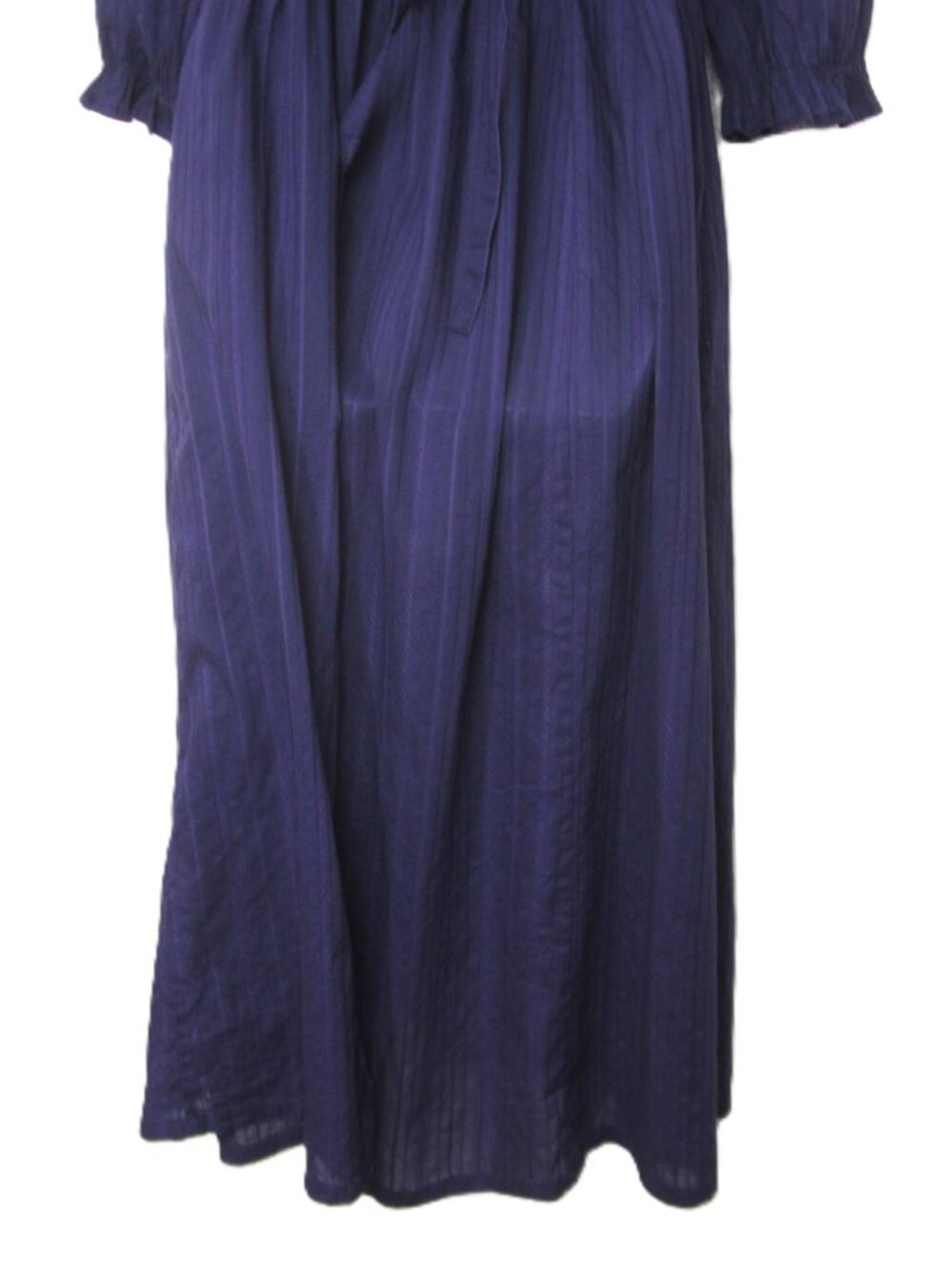 April Cornell Purple Size XS Dress Embroidered 3/4 Short Sleeve Tie Back Belt - Picture 8 of 13
